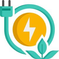 A green leaf with a lightning bolt on it vector