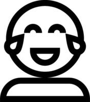 A black and white image of a smiling man vector