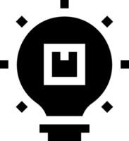 A black light bulb with a square in the middle vector