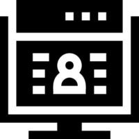 A computer monitor with a number 8 on it vector
