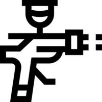 A black and white image of a gun with a gun vector