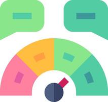A colorful meter with speech bubbles vector