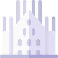 A purple building with a white background vector