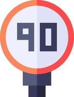 A speed limit sign with the word dop in it vector