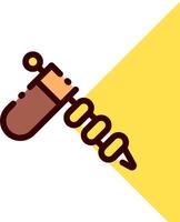 A screwdriver with a yellow handle and a yellow handle vector