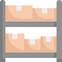 A rack with boxes on it vector