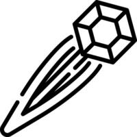 A black and white drawing of a cube with a diamond on it vector