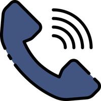 A phone icon with a phone receiver and a phone icon vector