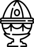 An egg in a basket icon vector