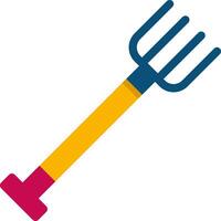 A pitchfork with a handle and a handle vector