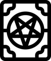 A pentagram symbol in a square frame vector