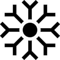 A snowflake icon with four points vector