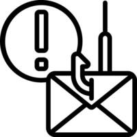 An email with a phone and a phone cord vector