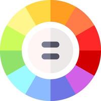 The color wheel with the letter e in the center vector