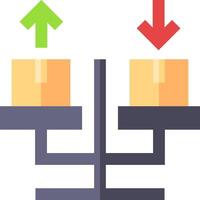 Two boxes with arrows pointing up and down vector