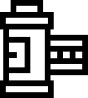 A black and white image of a camera vector