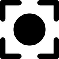 A black and white square with a circle in the center vector
