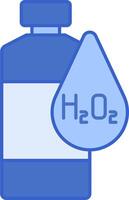 A bottle of h2o2 with a drop of water vector