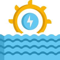 An icon of a sun and a lightning bolt vector