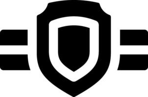 A black and white shield with a white border vector