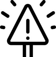 A black and white image of a warning sign vector