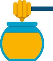 Honey jar with a stick vector