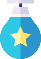 A light bulb with a star on top vector