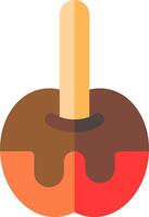 An ice cream cone with chocolate and red icing vector