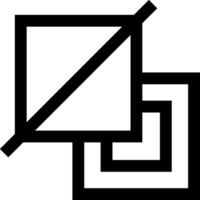 A black and white square with a line through it vector