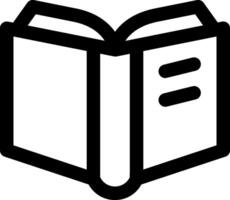 An open book icon on a white background vector