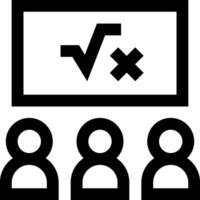 A black and white image of people with a calculator vector