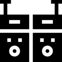 Two speakers with a white background vector