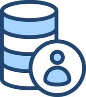A person icon next to a data icon vector