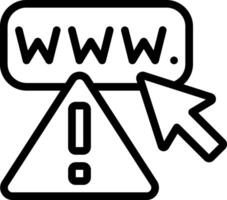 A black and white image of a website with an arrow pointing to it vector