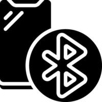 Bluetooth icon with a phone and a bluetooth device vector