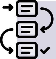A diagram of a stack of files with arrows pointing to each other vector