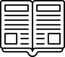An open book icon on a white background vector