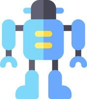 A robot with blue and yellow parts vector