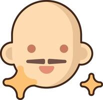 A cartoon man with a mustache and mustache vector
