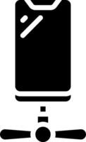 A black and white image of a computer monitor vector