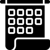 A calendar icon with a black background vector