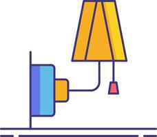 A lamp with a light bulb on it vector