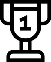 A trophy with the number one on it vector