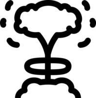 A black and white icon of a cloud with a lightning bolt coming out of it vector