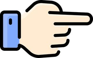 A hand pointing at something vector