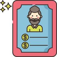 A man with a beard and money in his wallet vector