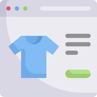 A t - shirt is displayed on a website vector