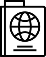 A globe icon on a book vector