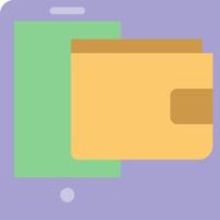 Mobile wallet icon vector