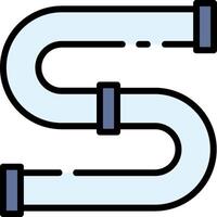 A pipe with a letter s on it vector